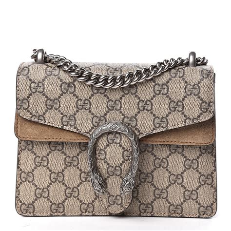 gucci gg supreme monogram mini dionysus shoulder bag taupe|Gucci dionysus coin bag.